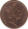 Монета. Фиджи. 1 цент 2001 год. ав.