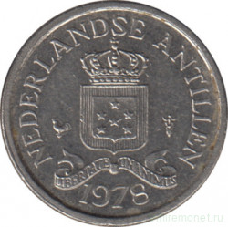 Монета. Нидерландские Антильские острова. 10 центов 1978 год.