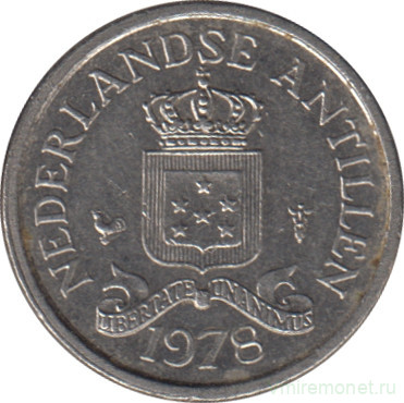 Монета. Нидерландские Антильские острова. 10 центов 1978 год.
