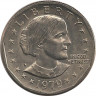 Аверс. Монета. США. 1 доллар 1979 год. Сьюзен Энтони. Монетный двор S.