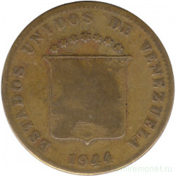 Монета. Венесуэла. 12,5 сентимо 1944 год. 