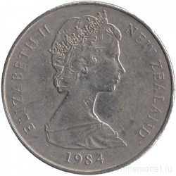 Монета. Новая Зеландия. 50 центов 1984 год.