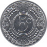 Монета. Нидерландские Антильские острова. 5 центов 1989 год. ав.