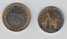 Монета. Южный Судан. Набор 2 штуки. 1 и 2 фунта 2015 год. рев.