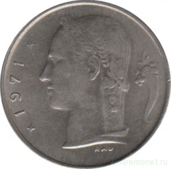 Монета. Бельгия. 1 франк 1971 год. BELGIE.