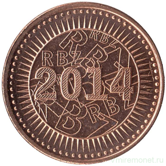 Монета. Зимбабве. 1 цент 2014 год.