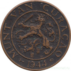 Монета. Кюрасао (Нидерландские Антилы). 2,5 цента 1944 год.