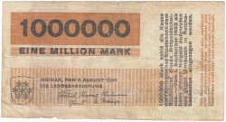 Бона. Нотгельд. Германия. 1000000 марок 1923 год.