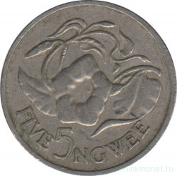 Монета. Замбия. 5 нгве 1982 год.