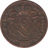 Монета. Бельгия. 1 сантим 1899 год. Der Belgen. ав.