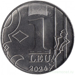 Монета. Молдова. 1 лей 2024 год.
