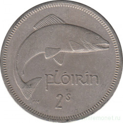 Монета. Ирландия. 2 шиллинга (флорин) 1964 год.