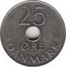  Монета. Дания. 25 эре 1973 год. рев.