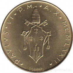 Монета. Ватикан. 20 лир 1972 год. Благородный олень.