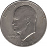  Монета. США. 1 доллар 1971 год. ав.