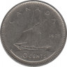 Монета. Канада. 10 центов 1975 год. ав.