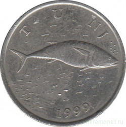 Монета. Хорватия. 2 куны 1999 год.