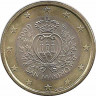 Аверс. Монета. Сан-Марино. 1 евро 2009 год.