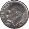 Монета. США. 10 центов 1990 год. Монетный двор D. ав.