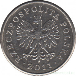 Монета. Польша. 50 грошей 2011 год.