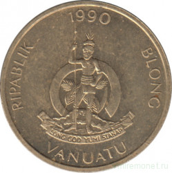 Монета. Вануату. 2 вату 1990 год.