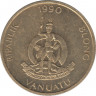 Монета. Вануату. 2 вату 1990 год. ав