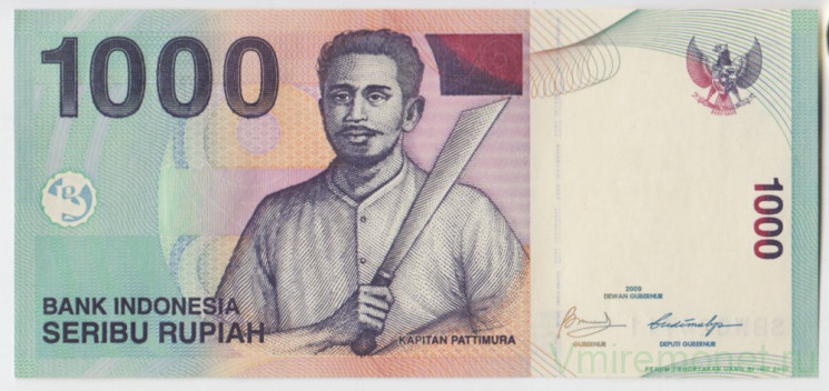 Банкнота. Индонезия. 1000 рупий 2009 год. Тип 141j.
