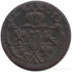 Монета. Польша. 1 солид 1753 год. А.
