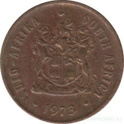 Монета. Южно-Африканская республика (ЮАР). 1 цент 1973 год.
