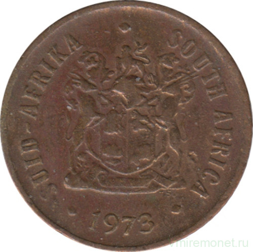 Монета. Южно-Африканская республика (ЮАР). 1 цент 1973 год.