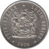 Монета. Южно-Африканская республика (ЮАР). 5 центов 1974 год. ав.