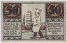 Бона. Нотгельд. Германия. Город Зальцведель. 50 пфеннигов 1921 год. Вариант 1162.1.а.4. рев.