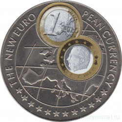 Монета. Уганда. 1000 шиллингов 1999 год. Монеты ЕВРО. Бельгия. 1 евро.
