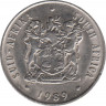 Монета. Южно-Африканская республика (ЮАР). 20 центов 1989 год. ав.