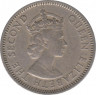 Монета. Британские Восточные Карибские территории. 25 центов 1962 год. рев.