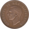 Монета. Южно-Африканская республика (ЮАР). 1 пенни 1937 год. рев.