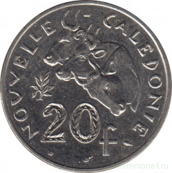 Монета. Новая Каледония. 20 франков 1990 год.