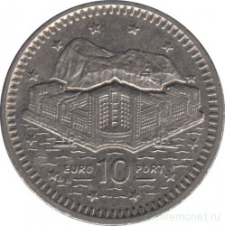 Монета. Гибралтар. 10 пенсов 1992 год.