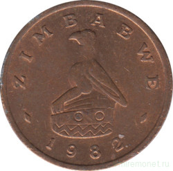 Монета. Зимбабве. 1 цент 1982 год.