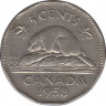 Монета. Канада. 5 центов 1958 год. ав.