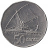 Монета. Фиджи. 50 центов 1992 год. 