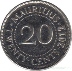 Монета. Маврикий. 20 центов 2012 год.