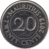 Монета. Маврикий. 20 центов 2012 год. ав.