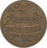 Монета. Ливан. 5 пиастров 1933 год. ав.