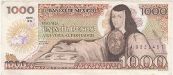 Банкнота. Мексика. 1000 песо 1985 год. Тип подписи 10.