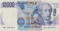 Банкнота. Италия. 10000 лир 1984 год. Тип 112d.