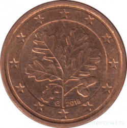 Монета. Германия. 1 цент 2018 год. (G).