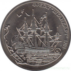 Жетон памятный. Россия. 2016 год. Легенды российского флота. Парусные корабли. Штандарт. Монетный двор - СпМД. Ац.