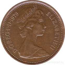 Монета. Великобритания. 1/2 пенни 1979 год.