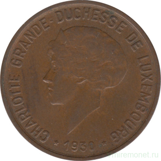 Монета. Люксембург. 10 сантимов 1930 год.